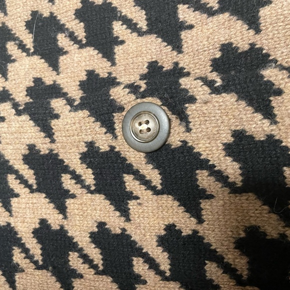Madewell Wallace Black and Tan Wool Houndstooth Cardigan Size Medium - Picture 11 of 11